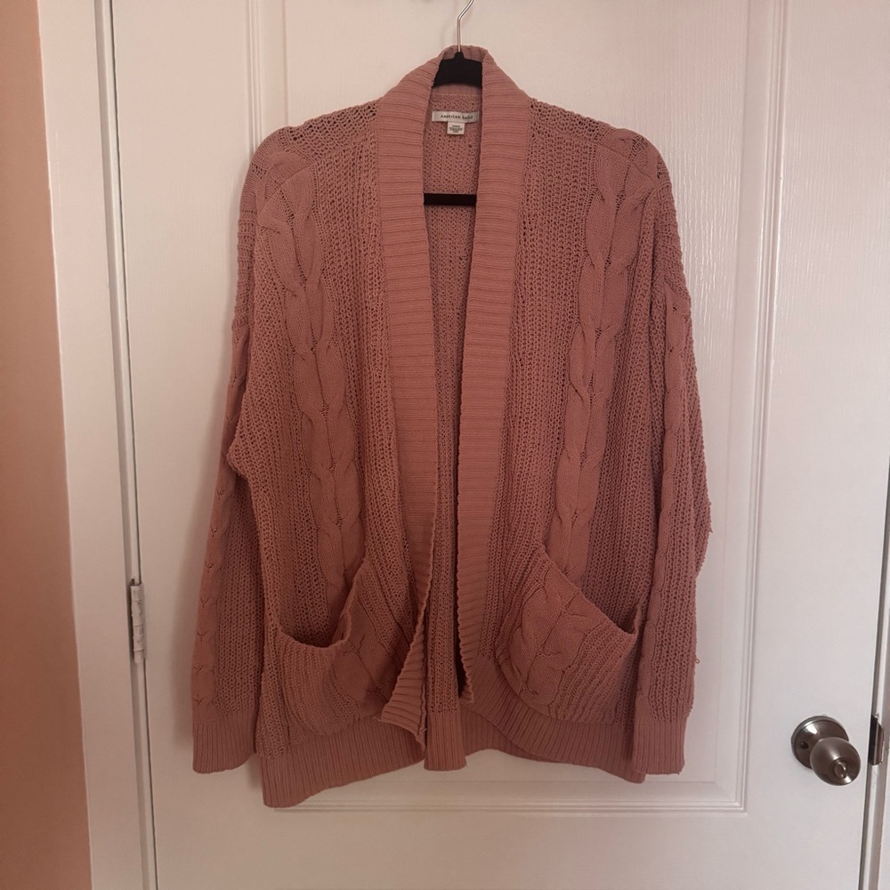 American Eagle Outfitters Pink Cardigan Sweater